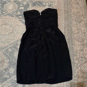 Vintage Zimmerman Elegant Silk Black Strapless Dress